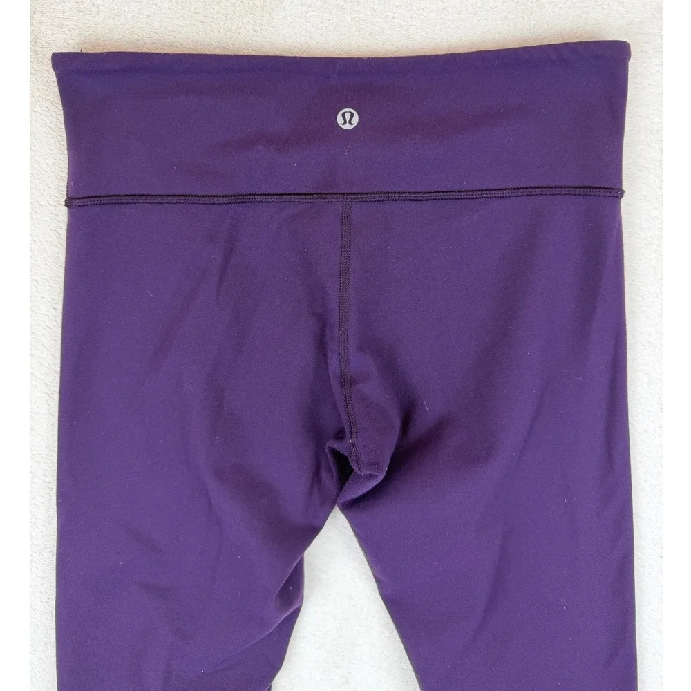 Lululemon Wunder‎ Under Crop Purple Yoga Leggings Size 6